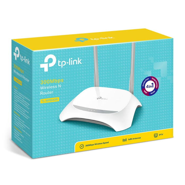 Wireless router TP-LINK TL-WR840N, 2.4 GHz, 300Mbps, 10/100