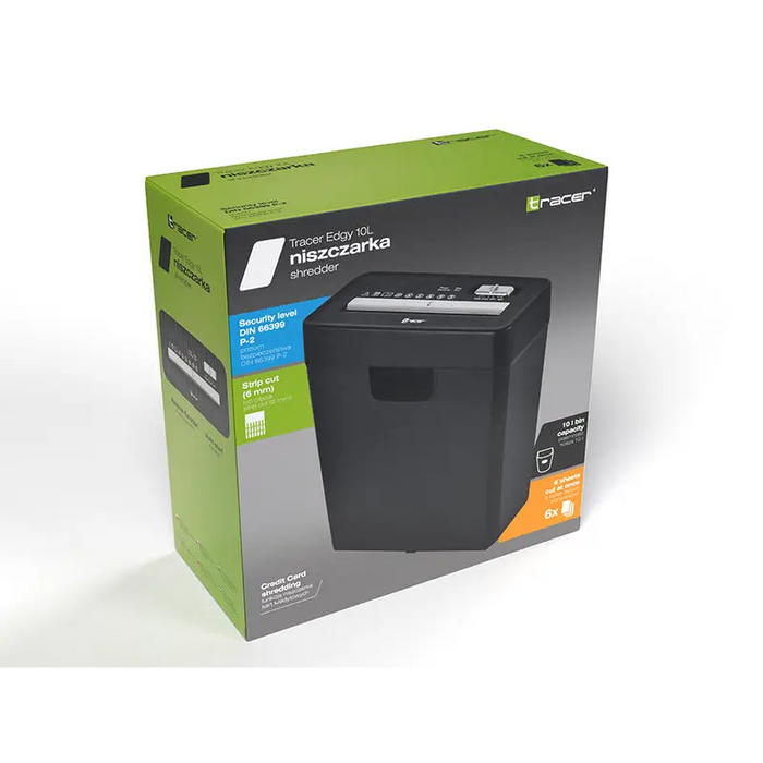 TRACER Shredder EDGY 10L - Шредери<<<Шредери и ламинатори<<<Аксесоари<<<MediaTrade&&&ShreddersBIU-NIS<<<Office