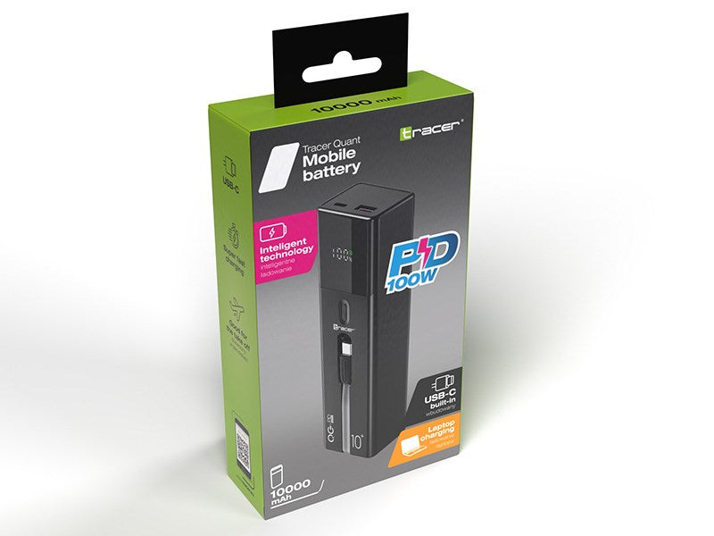 Tracer Quant 10000mAh 100W PD+QC, Black