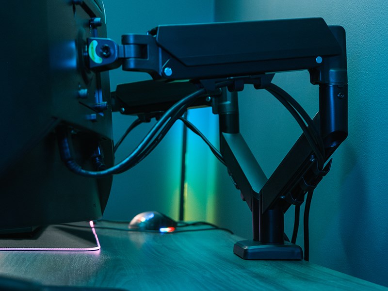 Tracer Double Armflex Monitor Mount, Black