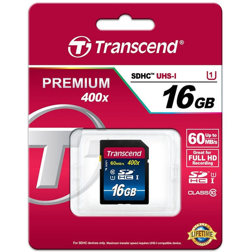 Transcend 16GB SDHC UHS-I Premium (Class 10) - SD Cards<<<Transcend памети и аксесоари<<<TRANSCEND<<<PolyComp