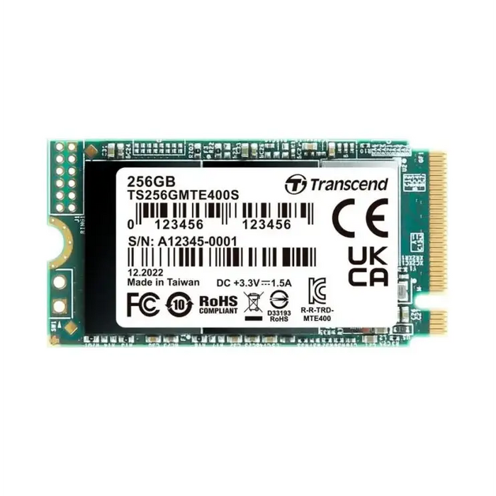 Transcend 256GB M.2 2242 PCIe Gen3x4 NVMe 3D TLC DRAM-less - SSD дискове<<<Transcend памети и