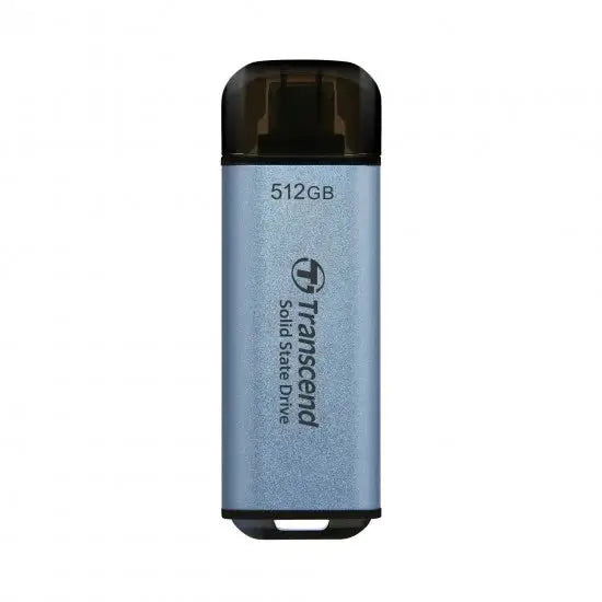 Transcend 512GB USB External SSD ESD300C USB 10Gbps Type C Sky Blue - SSD дискове<<<Transcend памети и