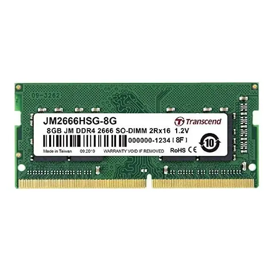 Transcend 8GB JM DDR4 2666Mhz SO-DIMM 1Rx16 1Gx16 CL19 1.2V - Памети за преносими компютри<<<Transcend памети и