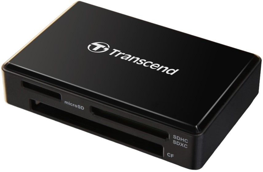 Transcend All-in-1 Multi Memory Card Reader, USB 3.0/3.1 Gen 1, Black