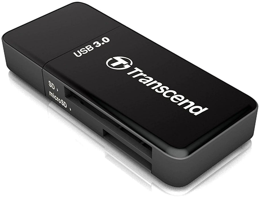 Transcend SD/microSD Card Reader, USB 3.0/3.1 Gen 1, Black