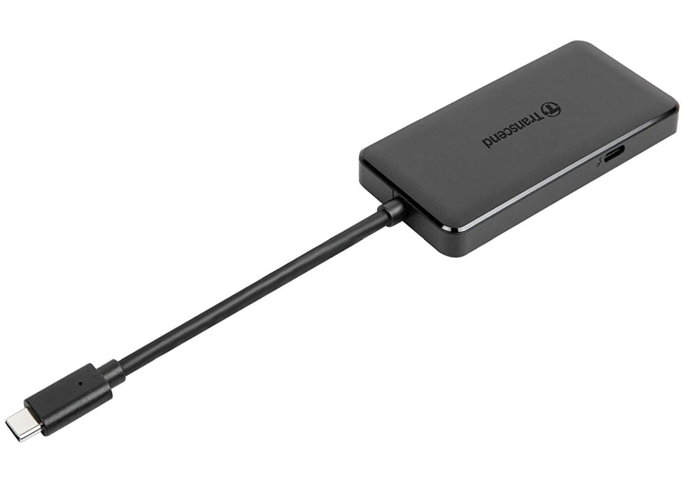 Transcend 3-Port Hub, 1-Port PD, SD/MicroSD Reader, USB 3.1 Gen 2, Type C