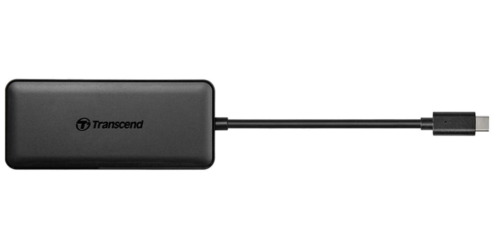 Transcend 3-Port Hub, 1-Port PD, SD/MicroSD Reader, USB 3.1 Gen 2, Type C
