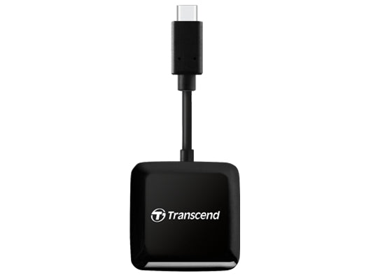 Transcend SD/microSD Card Reader, USB 3.2 Gen 1, Black, Type C