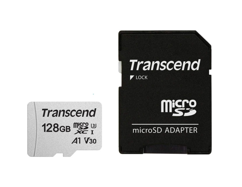 Transcend 128GB microSD w/ adapter UHS-I U3 A1