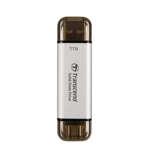 Transcend 1TB, External SSD, ESD310S, USB 10Gbps, Type C/A, Silver