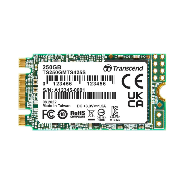 Transcend 250GB, M.2 2242 SSD, SATA3 B+M Key, TLC