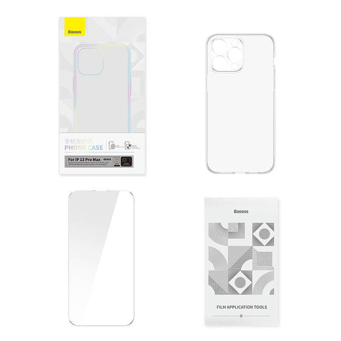 Transparent Case and Tempered Glass set Baseus Corning for iPhone 13 Pro Max - Protective cases