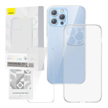 Transparent Case and Tempered Glass set Baseus Corning for iPhone 13 Pro Max - Protective cases