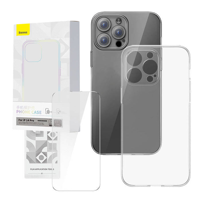 Transparent Case and Tempered Glass set Baseus Corning for iPhone 14 Pro - Protective cases