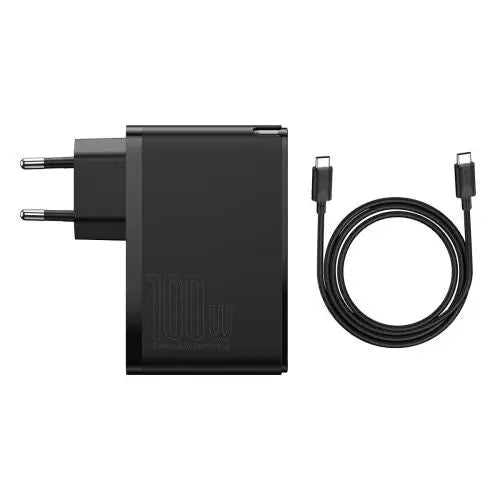 Travel Charger Baseus GaN2 Pro Quick 2x USB + 2x USB-C 100W EU (Black) - Travel
