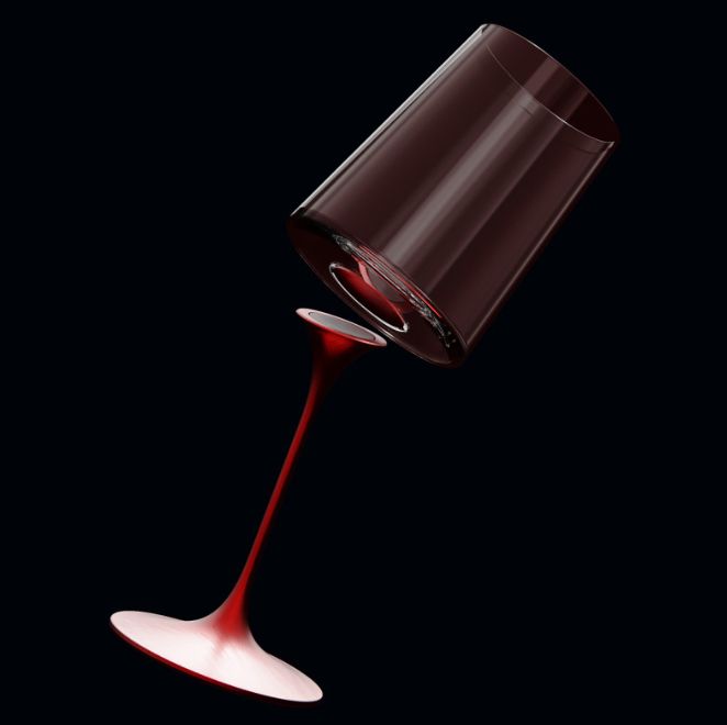 GLASS FOR WHITE WINE 280ML 2 PCS RED TREBONN SPLITGLASS