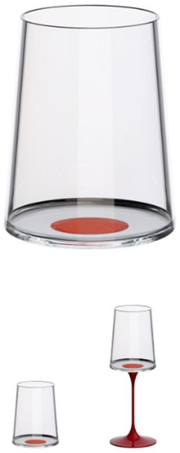 GLASS FOR WHITE WINE 280ML 2 PCS RED TREBONN SPLITGLASS