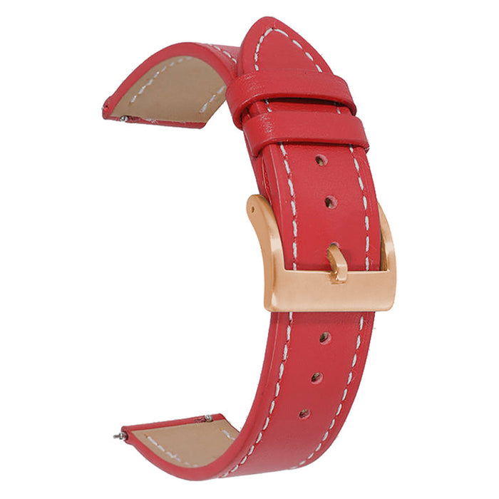 LEATHER STRAP TRENDER TR-GLN18RD 18 MM RED