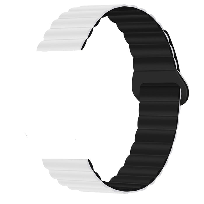 MAGNETIC STRAP WITH SILICONE COATING TRENDER Loop TR-ML20WHBK 20 mm WHITE/BLACK
