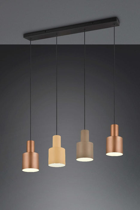 CHANDELIER AGUDO TRIO 4XE27 METAL 4 COLORS