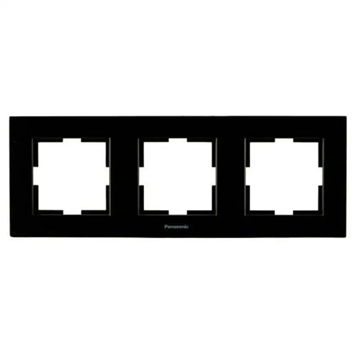 TRIPLE BLACK PANASONIC KARRE PLUS FRAME - Ключове и контакти<<<Електроматериали<<<Praktiker&&&Ключове и