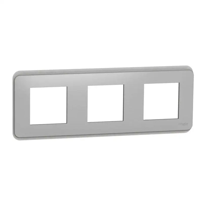 TRIPLE FRAME ALUMINUM SCHNEIDER UNICA (NU400630) - Ключове и контакти<<<Електроматериали<<<Praktiker&&&Ключове и