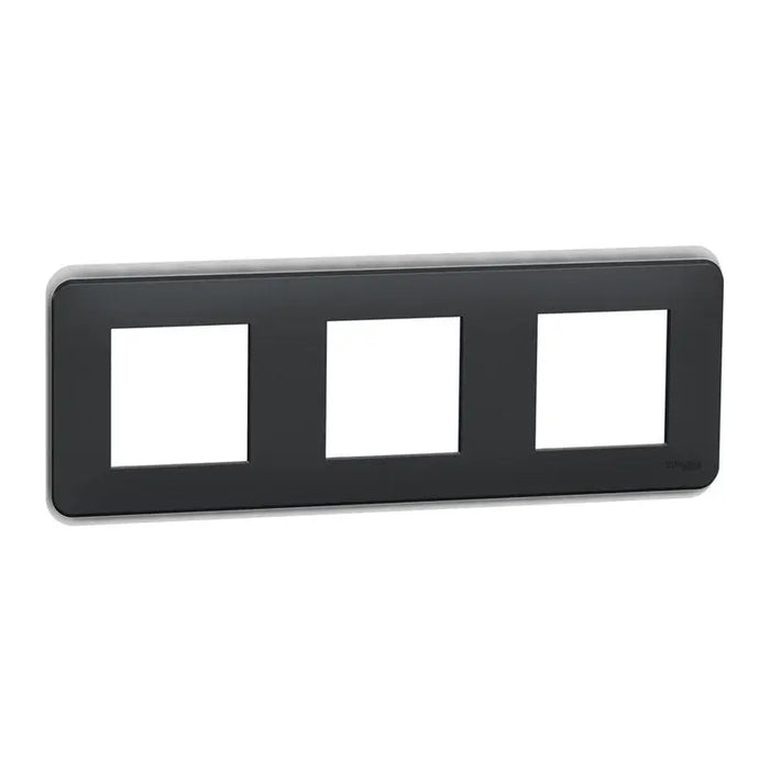 TRIPLE FRAME ANTHRACITE SCHNEIDER UNICA (NU400654) - Ключове и контакти<<<Електроматериали<<<Praktiker&&&Ключове и