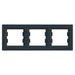 TRIPLE HORIZONTAL FRAME ANTHRACITE SCHNEIDER ASFORA - Ключове и контакти<<<Електроматериали<<<Praktiker&&&Ключове и