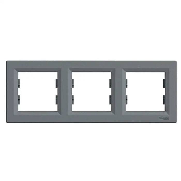 TRIPLE HORIZONTAL FRAME STEEL SCHNEIDER ASFORA - Ключове и контакти<<<Електроматериали<<<Praktiker&&&Ключове и