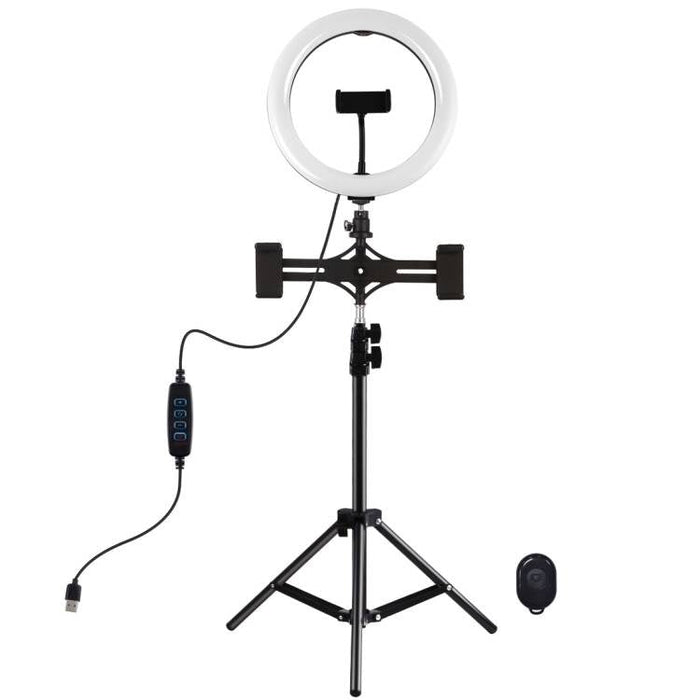 Tripod Mount Puluz with 26cm LED Ring Vlogging 1,1m PKT3070B - Ring lights<<<Photo studio<<<Photo