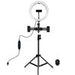 Tripod Mount Puluz with 26cm LED Ring Vlogging 1,1m PKT3070B - Ring lights<<<Photo studio<<<Photo