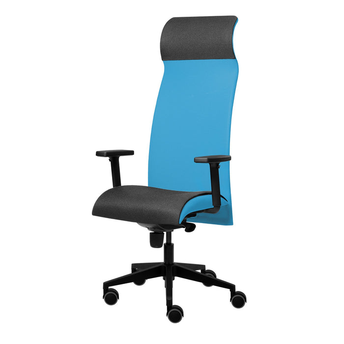 Tronhill Ergonomic chair Solium Executive, damask and mesh, light blue