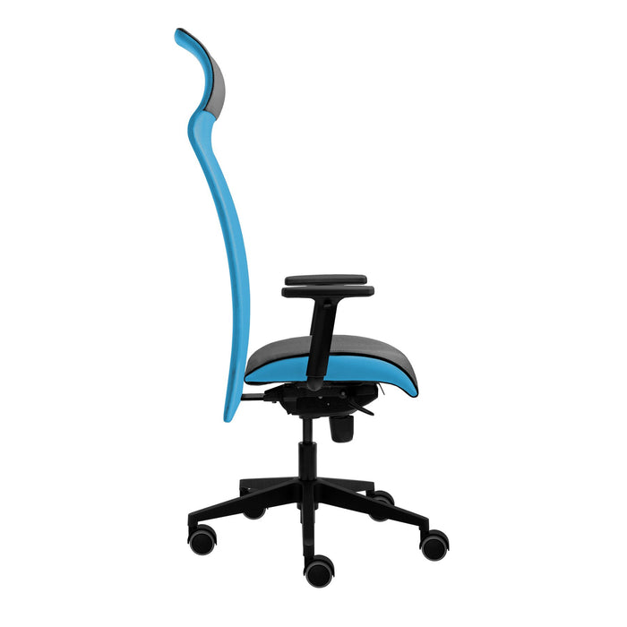 Tronhill Ergonomic chair Solium Executive, damask and mesh, light blue