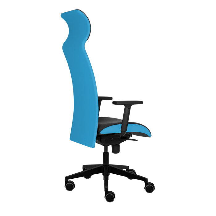 Tronhill Ergonomic chair Solium Executive, damask and mesh, light blue