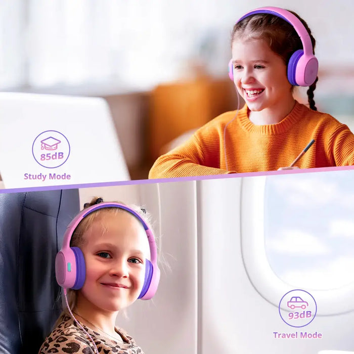 Tronsmart KH01 Wired Headphones for Kids Safe - Pink - Headphones and speakers<<<HurtelXML