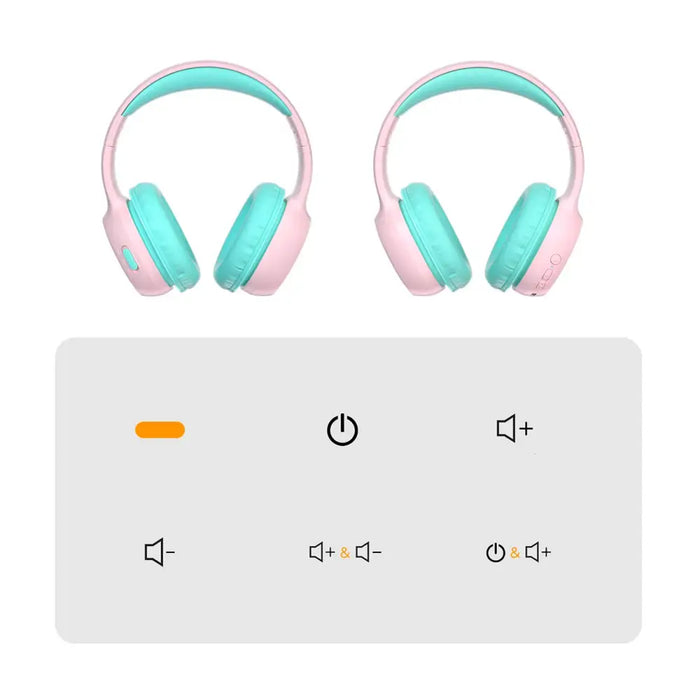 Tronsmart KH02 Wireless Headphones for Kids Safe - Pink - Headphones and speakers<<<HurtelXML