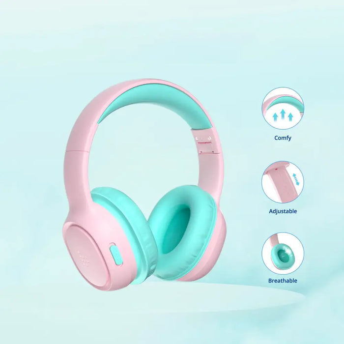 Tronsmart KH02 Wireless Headphones for Kids Safe - Pink - Headphones and speakers<<<HurtelXML