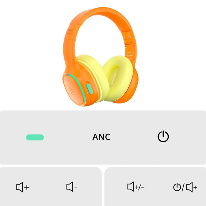 Tronsmart KH03 Wireless Headphones with ANC for Kids Safe - Orange - Headphones and speakers<<<HurtelXML