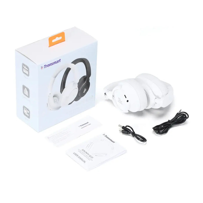 Tronsmart Sounfii Q20 ANC On-Ear Bluetooth 5.3 Wireless Headphones - White - Headphones and speakers<<<HurtelXML