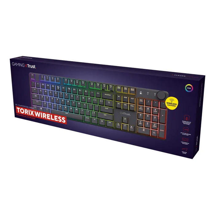 Trust GXT 868 Torix keyboard Gaming USB + RF Wireless + Bluetooth QWERTY US English Black - KeyboardsGAM-KLA<<<PC