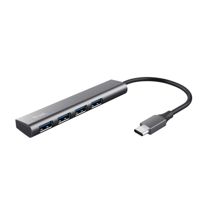TRUST Halyx 4-PORT USB-C HUB - USB Hubs & Card Readers<<<TRUST компютърна периферия и