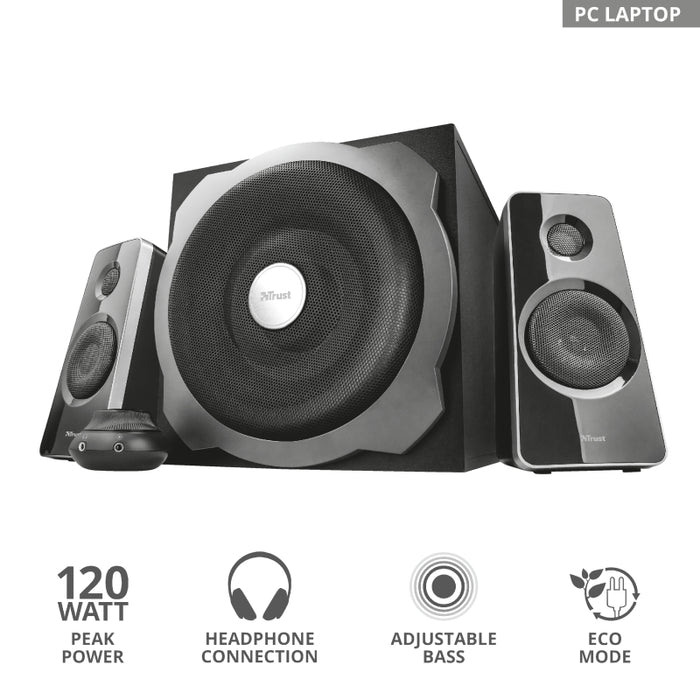 TRUST Tytan 2.1 Subwoofer Speaker Set - black