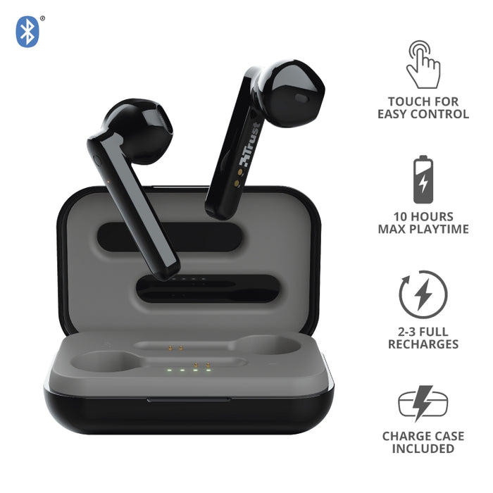 Headphones Trust PRIMO TOUCH BT BLACK , Bluetooth , IN-EAR (PLUGS)