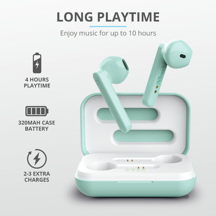 Headphones Trust PRIMO TOUCH BT MINT, IN-EAR (PLUGS), Bluetooth