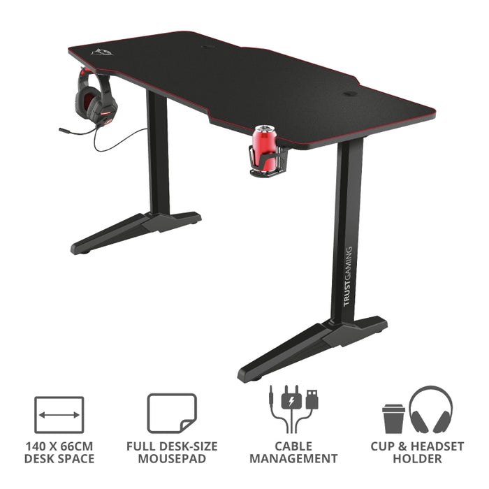 TRUST GXT 1175 Imperius XL Gaming Desk
