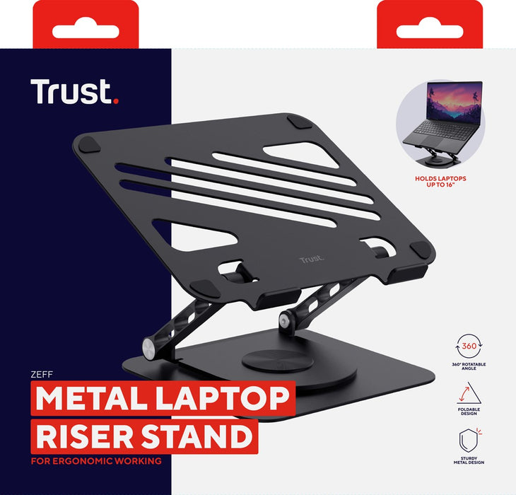 Folding and Adjustable Laptop Stand Trust Zeff Metal