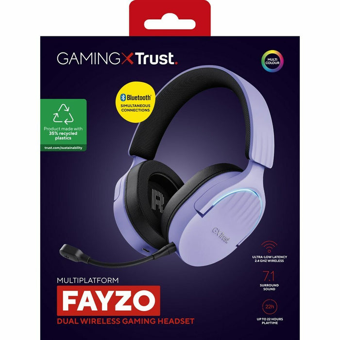 Gaming Headset with Microphone Trust GXT 491 Black Purple