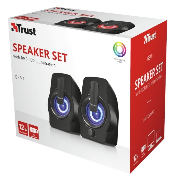 TRUST Gemi 2.0 Speaker RGB Black