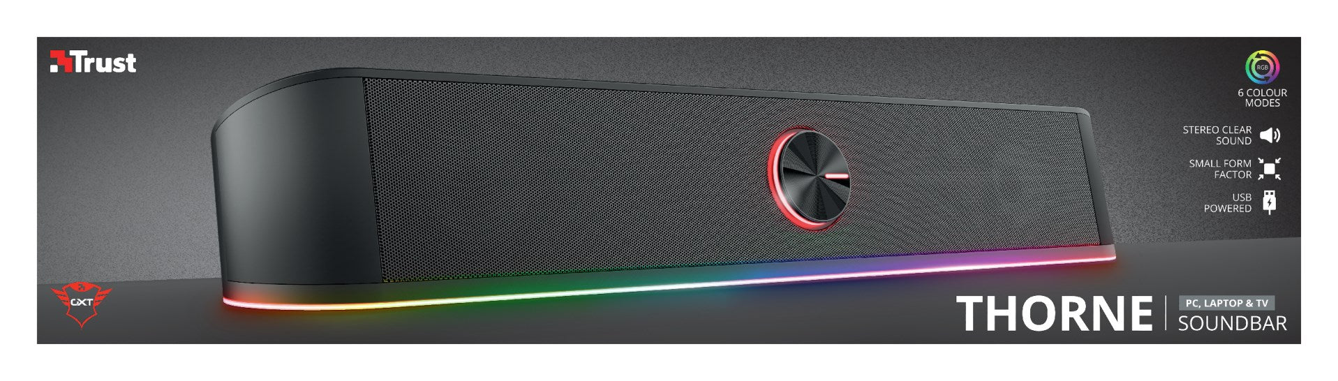 Soundbar Trust GXT 619 Thorne Black 6 W 12 W